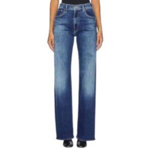 MOTHER Blue Wide-Leg Jeans